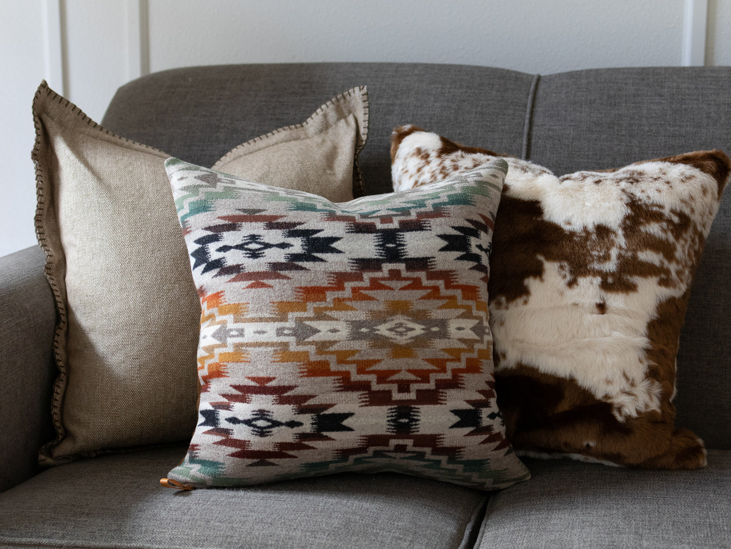 Mesilla Geometric Wool Pillow Cover – Southwestern Throw Accent Pillow