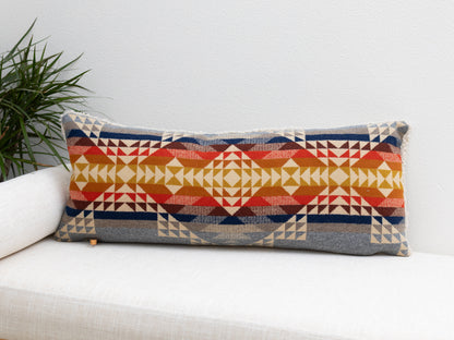 Smith Rock Long Lumbar Pillow Cover – Wool & Cream Boucle, Ready to Ship