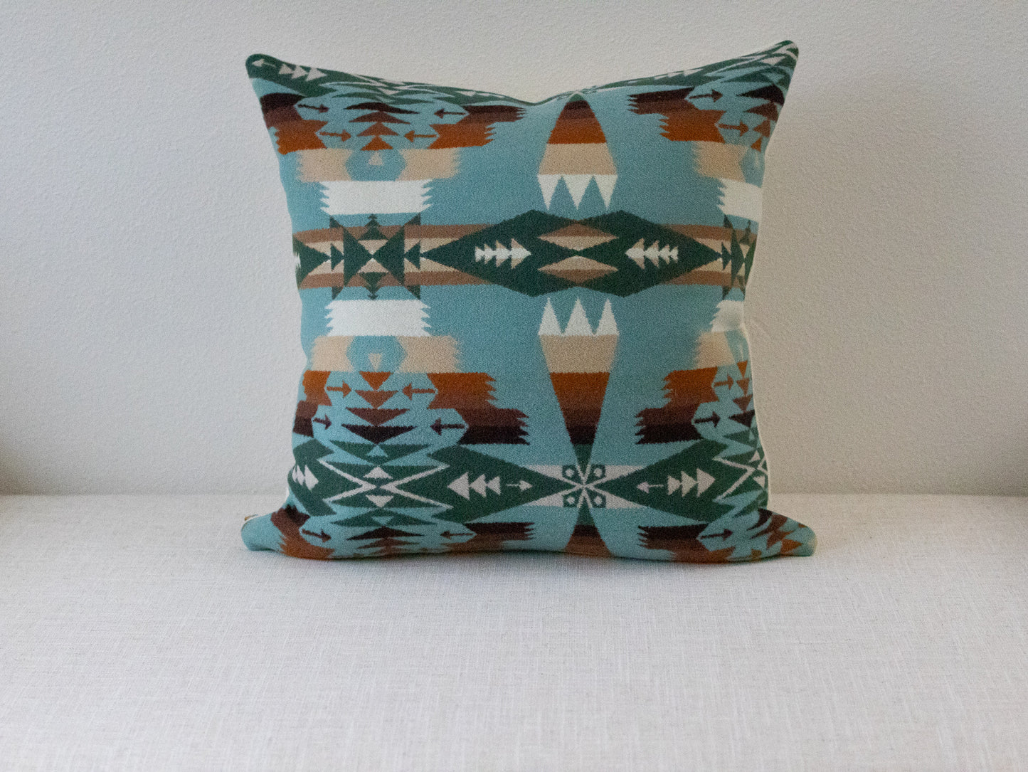 Tucson Aqua Wool Pillow Cover