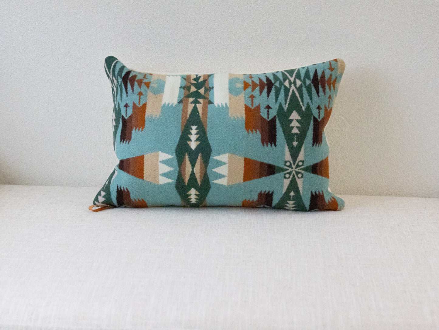 Tucson Aqua Wool Pillow Cover