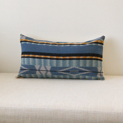 Pacific City Blue Lumbar Wool Pillow Cover – 12x22 | Ready to Ship
