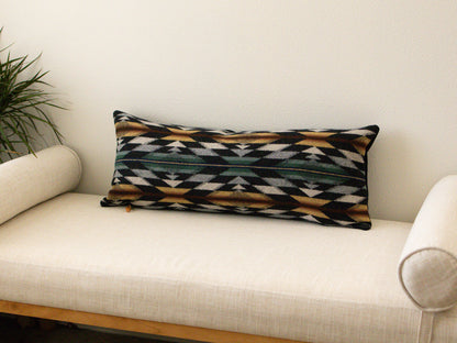 Wyeth Trail Long Lumbar Pillow Cover – Oxford Wool Jacquard, Made to Order