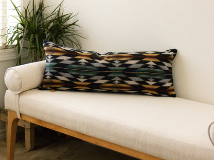 Wyeth Trail Long Lumbar Pillow Cover – Oxford Wool Jacquard, Made to Order