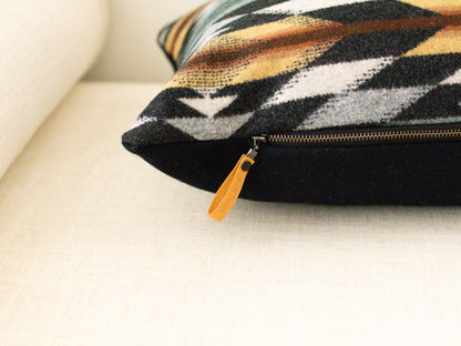 Wyeth Trail Long Lumbar Pillow Cover – Oxford Wool Jacquard, Made to Order