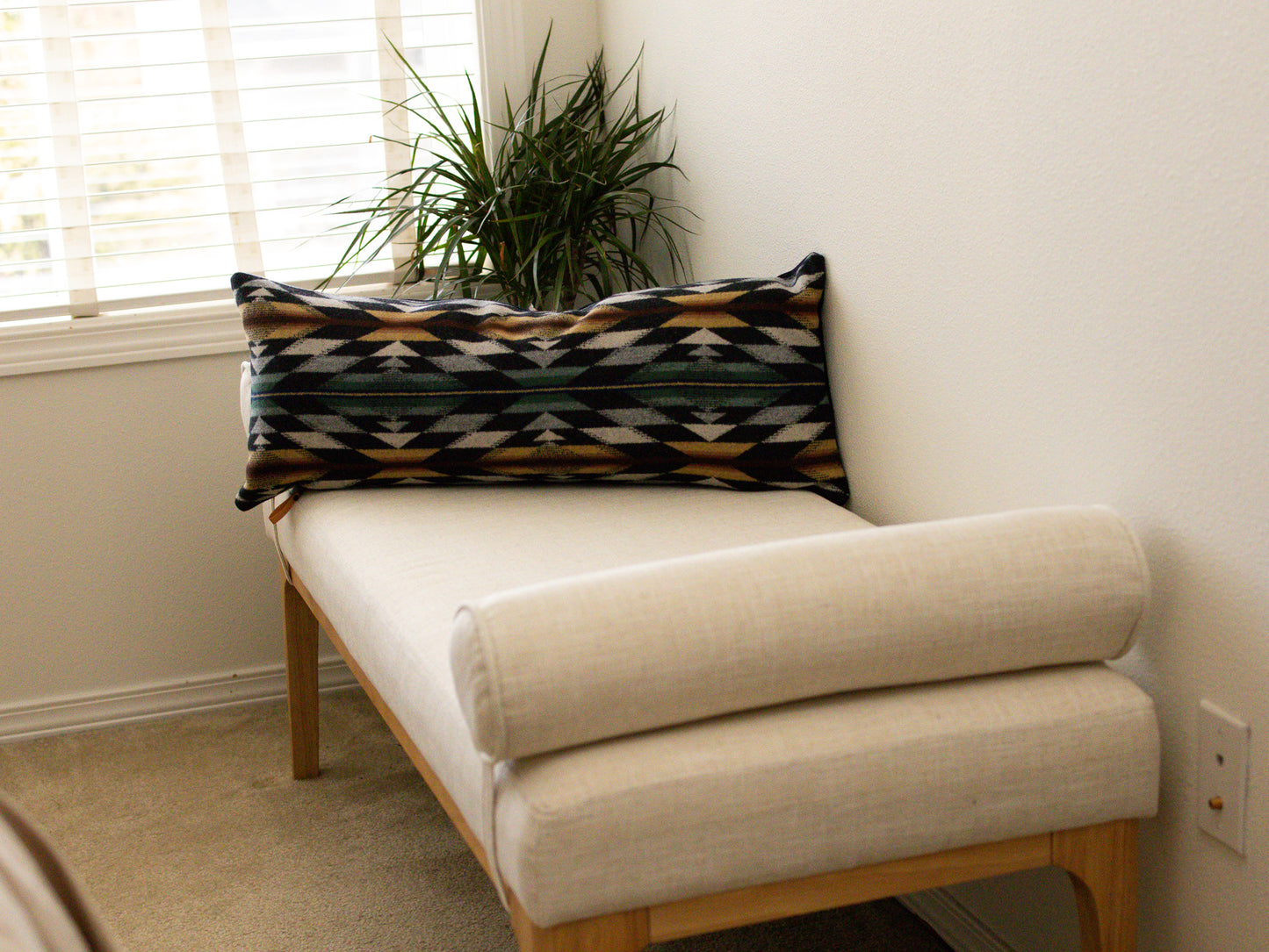 Wyeth Trail Long Lumbar Pillow Cover – Oxford Wool Jacquard, Made to Order