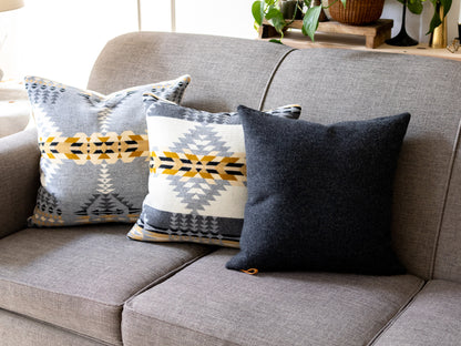 Charcoal Gray Wool Pillow Cover – Washable Eco-Wise Wool Cushion