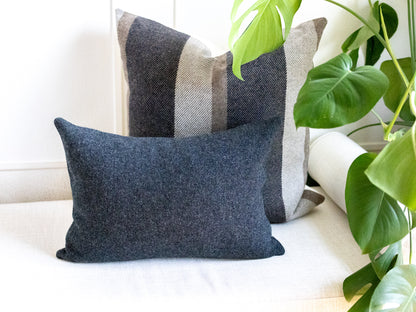 Charcoal Gray Wool Pillow Cover – Washable Eco-Wise Wool Cushion