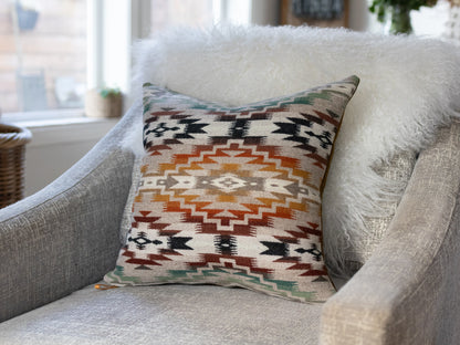 Mesilla Geometric Wool Pillow Cover – Southwestern Throw Accent Pillow