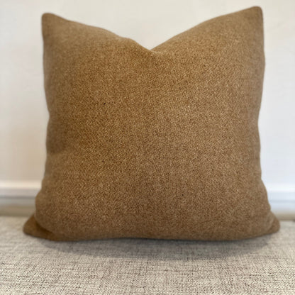 Kate Wool Pillow Cover – Camel Heather, Eco-Wise® Wool