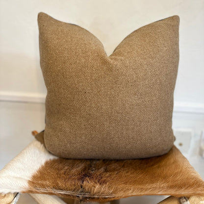 Kate Wool Pillow Cover – Camel Heather, Eco-Wise® Wool