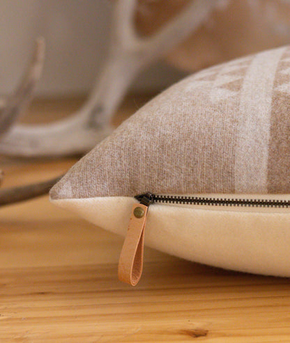 Cream & Tan Southwestern Wool Pillow Cover – Pendleton® Wool with Wool or Linen Backing