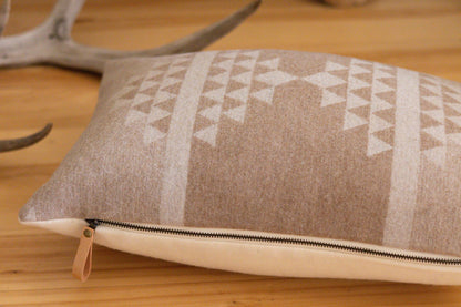 Cream & Tan Southwestern Wool Pillow Cover – Pendleton® Wool with Wool or Linen Backing