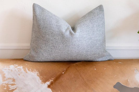 Gray Heather Wool Pillow Cover – Washable Pendleton® Eco-Wise Wool Cushion