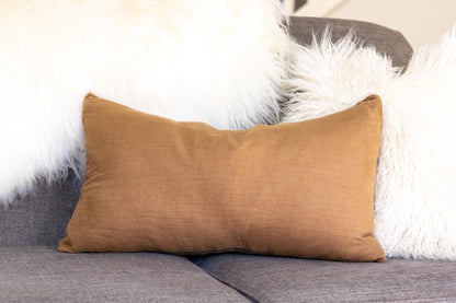 Ginger Copper Linen Pillow Cover – Made-to-Order, European Linen