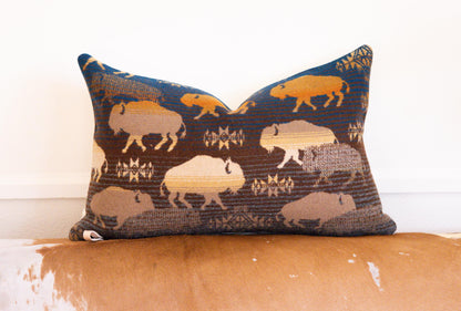 Heritage Buffalo Wool Pillow Cover – Brown | Made-to-Order