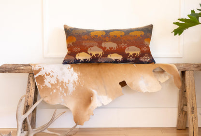 Heritage Buffalo Wool Pillow Cover – Brown | Made-to-Order