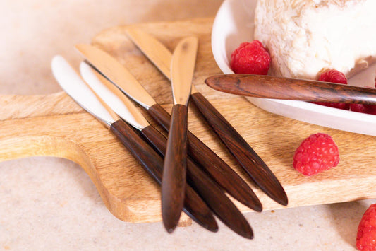 Vintage Roy Blohm Swedish Fruit Knives Set - MCM wood handled Kitchenware