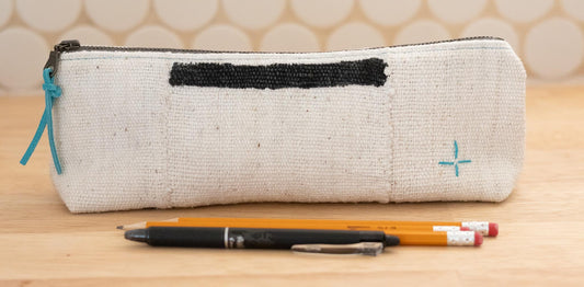 Versatile Mudcloth Zippered Pouch: Pencil Case, Knitting Needle Holder, Makeup Brush Organizer, Ships Fast